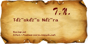 Tüskés Nóra névjegykártya